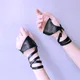 Gants gothiques demi-paume pour femmes gants noirs sans doigts en PU gants fête hip hop