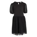 Tommy Hilfiger Girls Punto Tule Layered Festive Dress - Black