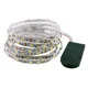 Bande lumineuse LED SMD flexible avec pile bouton lampe à ruban étanche décoration d'intérieur