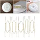 1PC W Type Stainless Steel Wall Display Plates Hanger Dish Spring Holder Tools Invisible Hook Home