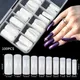 100pcs Half Cover Press On Fake Nail Tips Durable French Nail Patch Natural Fingertips Manicure