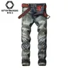 Men's Jeans on Alibaba AliExpress Hot selling Italian Design Plaid Embroidered Punk Style Men's