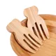 2Pcs Salad Hands Bamboo Salad Servers Large Fruit Pasta Salad Serving Set Mixing Fork Claws Cooking