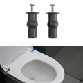 2pcs Black Toilet Cover Expansion Screws Top Fixing Seat Hinge With Threaded Rubber Sleeve Suitable