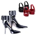 1 Pair High Heels Locking Belt Ankle Cuff High-Heeled Shoes Restraints Kit Shoes Accessories