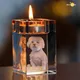 Personalized Photo Crystal Candle Holder Custom Picture Tealight Candle Holder Light Candlestick