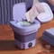 8L Green Purple Folding Washing Machine Three-Gear Mode Decontamination Simulated Hand Gentle