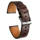 HEMSUT Italy Genuine Cow Leather Watch Band For Man Vintage Soft Wrap Handmade Leather Watch Straps