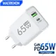 65W GaN Charger USB Type C PD Quick Charger Portable Mobile Phone Charger Fast Charging Power