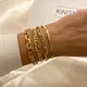 1-4pcs Minimalist Chain Bracelets for Women Gold Color Stainless Steel Satellite Snake Cuban