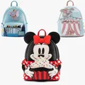 Disney Alice in Wonderland PU Leather Women Backpack Cartoon Ice Cream Stitch Toy Story3 Children