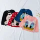 Autumn and Winter New Mickey Minnie Donald Duck Cartoon Cute Knit Long Sleeve Windproof Warm Round