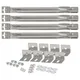 4Pcs BBQ Universal Stainless Steel Burner Set For Gas Grill 35-42cm Hole 11mm Suitable For Gas