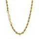 NUOYA New Style 6mm Iced Out Clasp Twist Chain 18k Gold Plated Stainless Steel Rope Chain Necklace