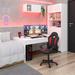 Inbox Zero Adjustable Ergonomic Swiveling PC & Racing Game Chair in Red/Black | 35.25 H x 21.25 W x 22 D in | Wayfair