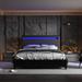 Wrought Studio™ Upholstered Platform Bed Frame w/ LED Lighting in Black | Wayfair B3960A9F363E4FDB8A8D6CD954AA857F