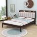 Wrought Studio™ Upholstered Platform Bed w/ Headboard & LED in Brown | Full | Wayfair 29D2C5F314B74B46A1E549157D1373F5