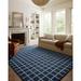 Rectangle 5' x 7'6" Area Rug - Latitude Run® Chris Loves Julia Polly Collection POL-05 Navy/Silver 3'-6" X 5'-6" Accent Rug | Wayfair