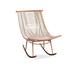 Corrigan Studio® 29.53"Brown Metal Outdoors Rocking Chair in Brown/White | Wayfair 99CEA964AEBD431F982A14384BD1A08B