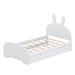 Zoomie Kids Arinze Wood Twin Size Platform Bed w/ Cartoon Ears Shaped Headboard & Trundle in White | Wayfair 3440D9220D8F4B8C94E696A338F1E371