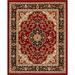 Red Rectangle 7'10" x 9'10" Area Rug - Darby Home Co Noble Medallion Persian Floral Oriental Formal Traditional (2'7" X 9'6" Runner) Rug Easy To Clean Stain Fade Resistant Shed Free Modern Contempora | Wayfair