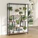 Arlmont & Co. Tall Indoor Plant Stand, Large Plant Shelf w/ 10pc S Hanging Hooks, Multi-purpose Flower Bonsai Pots Display Rack For Indoor | Wayfair