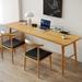 Corrigan Studio® 3 Piece Rectangle shaped Desk Office Sets, Solid Wood in Brown | Wayfair 6930BCF493E9433CBC7C987C7F906A0C