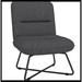 Slipper Chair - Latitude Run® Armless Accent Chair, Upholstered Slipper Chair For Living Room, Steel in Gray | Wayfair