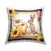 Stupell Fall Rabbit Botanical Pumpkin Printed Outdoor Throw Pillow Design by ND Art