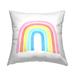 Stupell Traditional Pastel Arch Rainbow Children's Striped Pattern Printed Outdoor Throw Pillow Design by Reesa Qualia