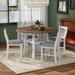 5-Piece Wood Counter Height Dining Table Set with 4 Folding Leaves and 4 Upholstered Chairs for Small Place, 2 Table Sizes