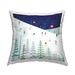 Stupell Winter Ski Slopes Night Stars Printed Outdoor Throw Pillow Design by Andrew Thornton