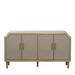 59.84"Retro Industrial Style Rivet Decor 4-Door Cabinet, Linen Decorated Doors, for Bedroom, Living Room, Office