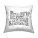 Stupell Oregon State Outline Typography City Map Printed Outdoor Throw Pillow Design by Saturday Evening Post