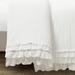 Ella Ruffle Lace 100% Cotton 3 Piece Duvet Cover Set, King, White