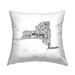 Stupell New York State Shape Cities Typography Printed Outdoor Throw Pillow Design by Saturday Evening Post