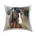Stupell Abstract Horse Farm Animal Printed Outdoor Throw Pillow Design by Marilyn Hageman