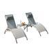 Pool Lounge Chairs Set of 3 Adjustable Aluminum Outdoor Chaise Lounge Chairs - Lounge-70.08"L * 20"W * 33.66"H