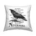 Stupell Nevermore Raven Spooky Halloween Printed Outdoor Throw Pillow Design by Lettered and Lined