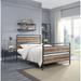 Antique Oak & Sandy Gray Full Bed - Industrial Style, Sturdy Metal Frame