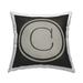 Stupell Vintage C Initial Round Typewriter Style Key Printed Outdoor Throw Pillow Design by Ziwei Li