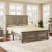 Town & Country Style Panel Bed, Traditional Solid Wood Bed Frame w/Fretwork Accents Headboard & Footboard, No Box Spring Needed
