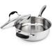 18/10 Tri-Ply Stainless Steel Saute Pan with Lid,Induction Pan, Versatile Stainless Steel Skillet, Sauté Pans in our Pots