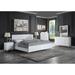 White High Gloss Eastern King Bed - Contemporary Elegance, Storage Options