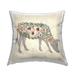 Stupell Rustic Horse Pink Green Floral Body Printed Outdoor Throw Pillow Design by Michele Norman