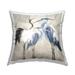 Stupell Egret & Crane Birds Botanical Leaf Pattern Printed Outdoor Throw Pillow Design by Kim Allen