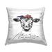 Stupell Red White & Moo Cow Printed Outdoor Throw Pillow Design by Lettered and Lined