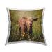 Stupell Baby Calf Cow Farm Flower Meadow Printed Outdoor Throw Pillow Design by Daphne Polselli