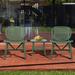 3 Piece Hollow Retro Patio Bistro Sets Table Chair Set Conversation Bistro Set Table w/ Open Shelf, Lounge Chairs, Widened Seat