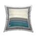 Stupell Blue Accent Stripe Shapes Printed Outdoor Throw Pillow Design by Geoff Tygert